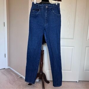 Vintage Roper High Rise High Waisted Saddleback Bare Back Blue Jeans‎ Size 7